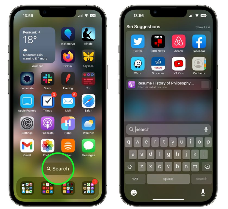 延平苹果手机维修分享升级到 iOS 16 后，如何删除主屏幕上的搜索按钮 
